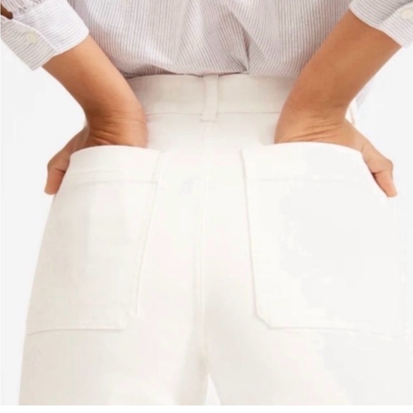 Everlane wide-leg crop pants / bone / size 0 - Picture 3 of 6